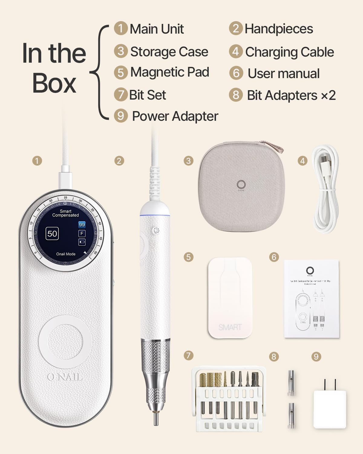 Supports the main positioning: professional power, cordless convenience, and low vibration.