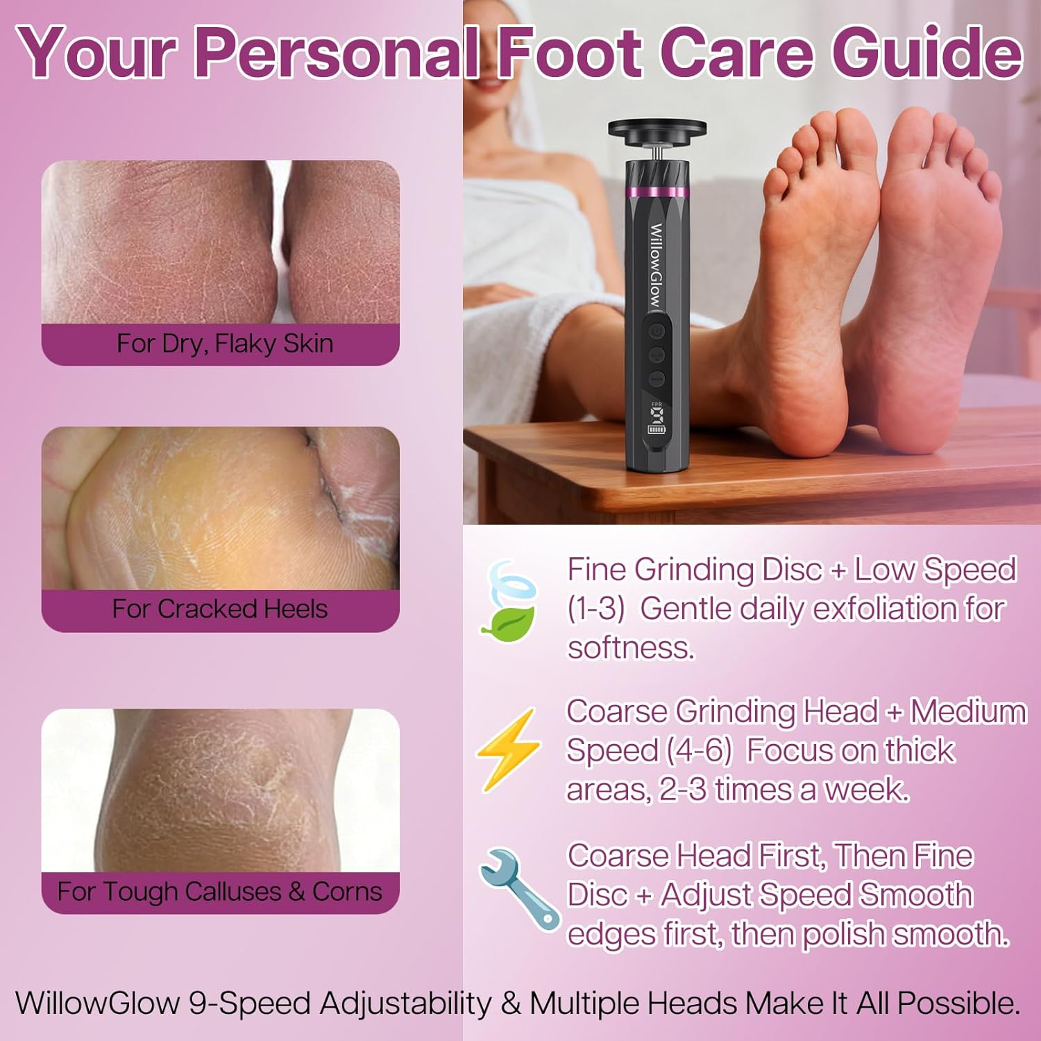 Willowglow Electric Foot Callus Remover