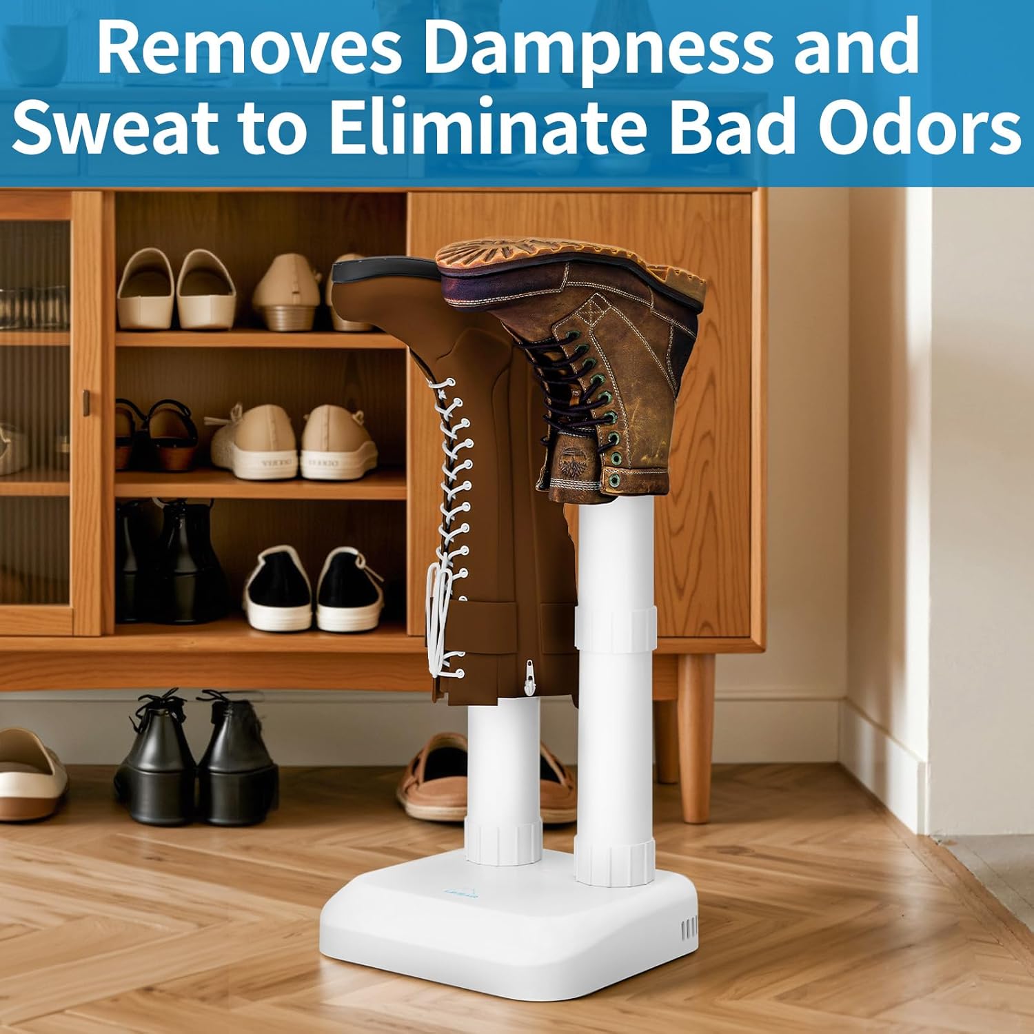 Differentiation versus typical heated or noisy boot dryers.