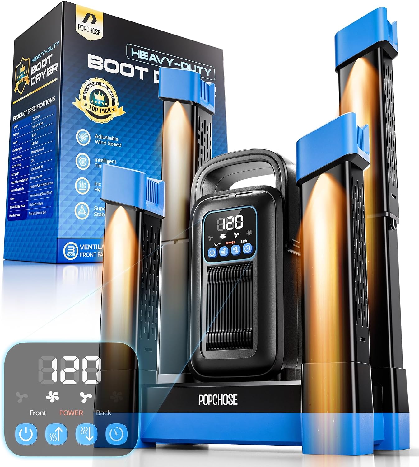 Overall design, portability, and the fact that it is a dedicated boot and shoe drying solution.