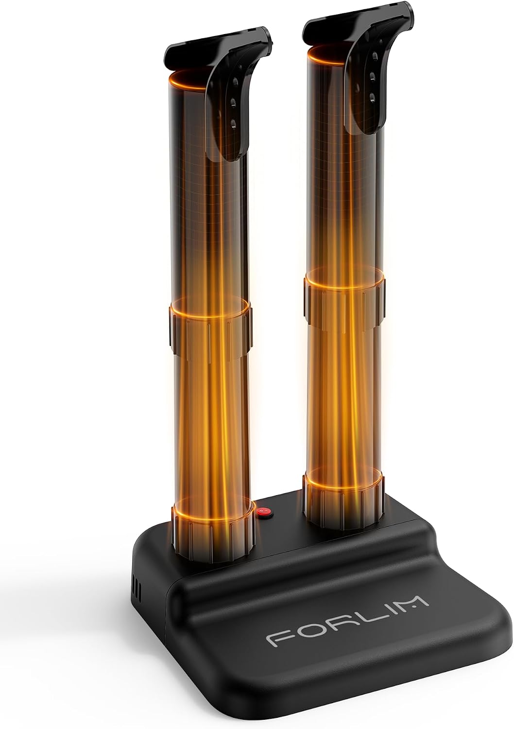 Overall design, size impression, and the vertical tube layout that supports boots and footwear drying.