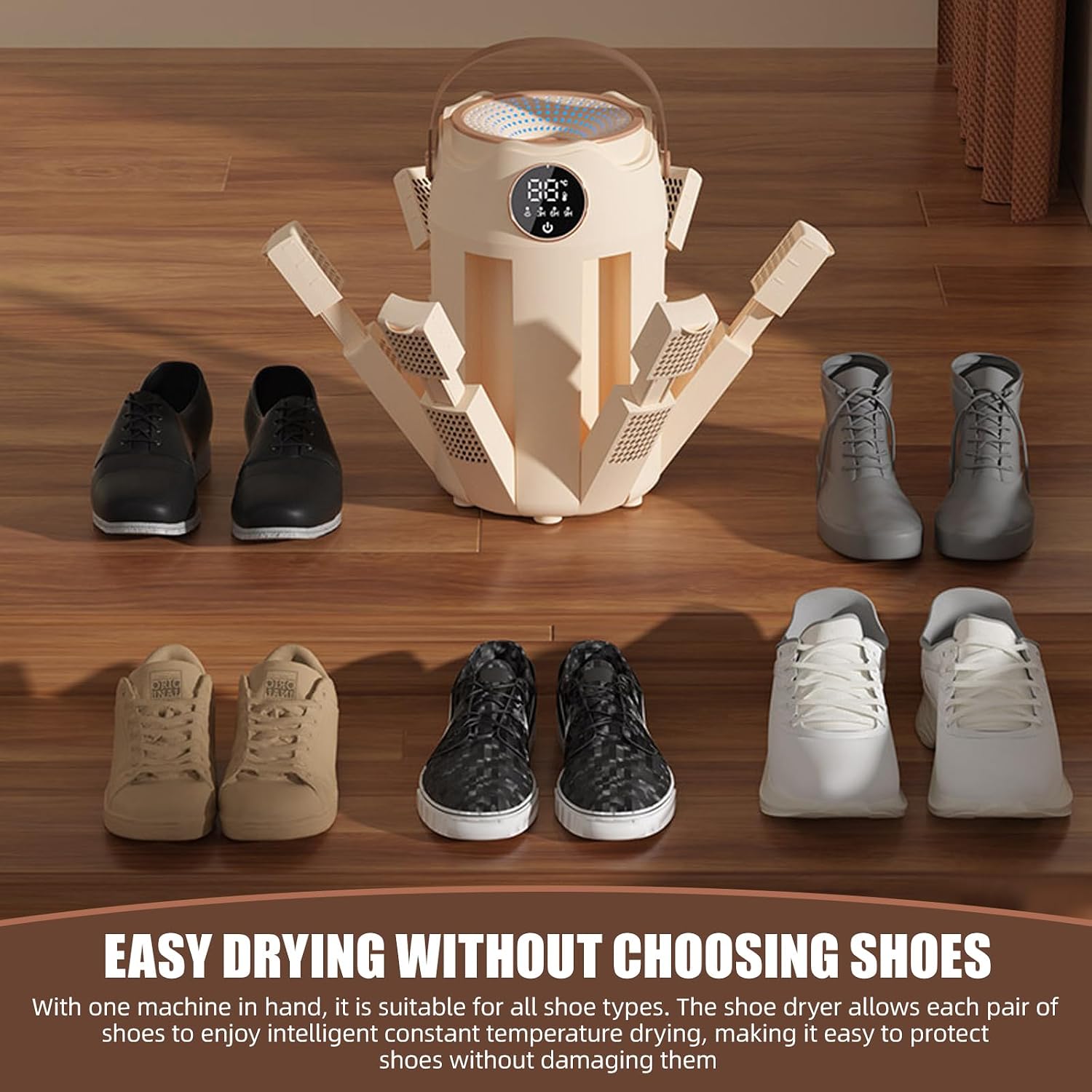 Helps illustrate the drying mechanism, airflow distribution, and technical positioning of the six-arm system.