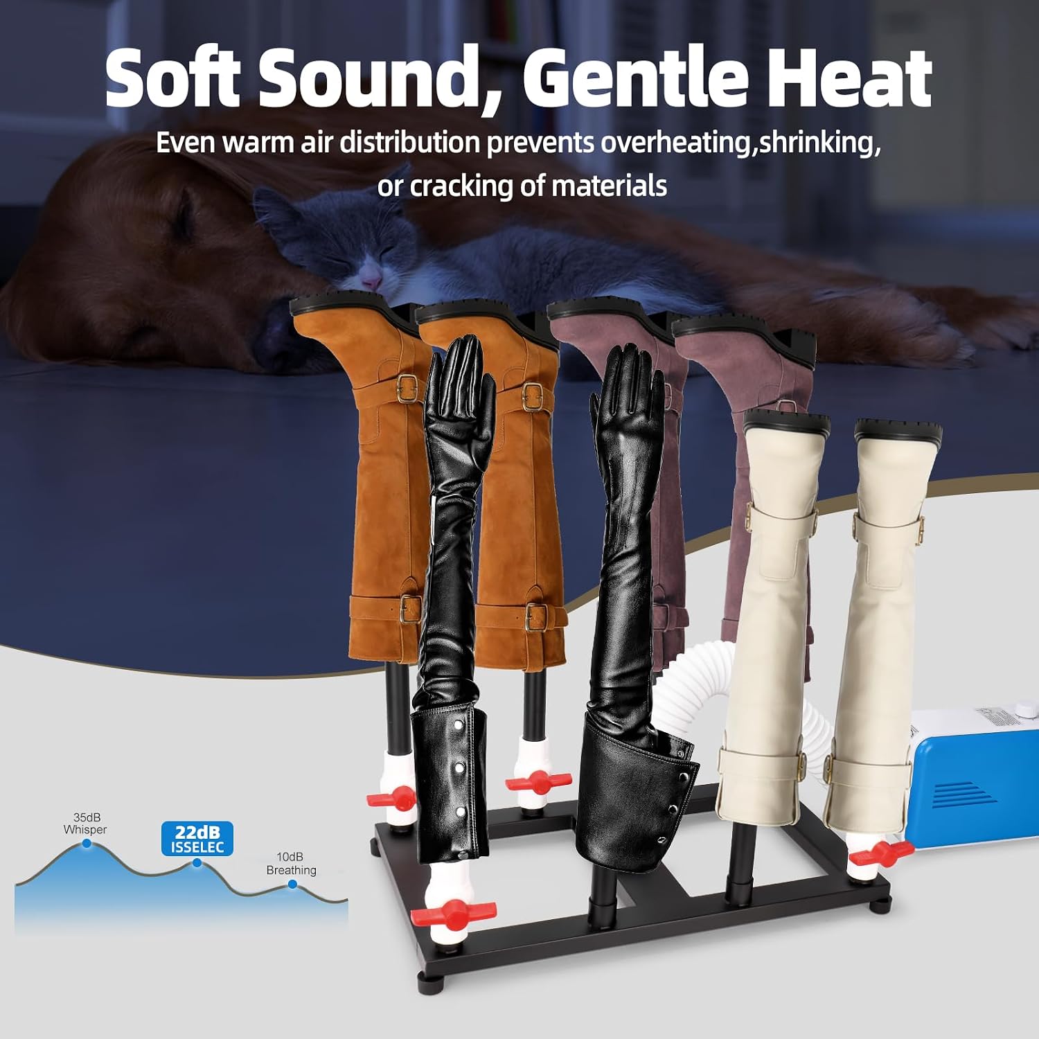 Xmvmrms Electric Shoe Dryer, 4-Pair