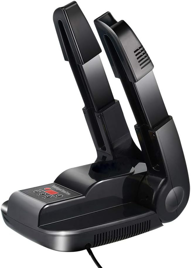 Overall product identity, compact size, and the fact that it is a dedicated boot/shoe dryer with a heated airflow design.
