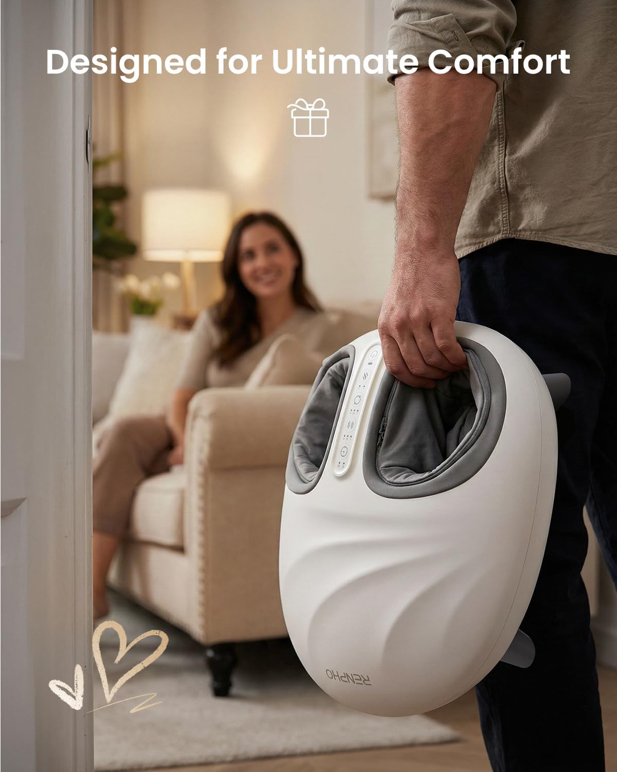 Renpho Shiatsu Foot Massager com Calor