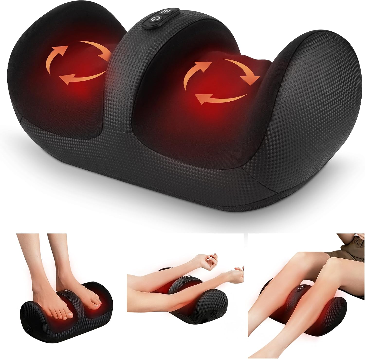 Shows the overall design, portability, and first impression of the massager as the main buying image.