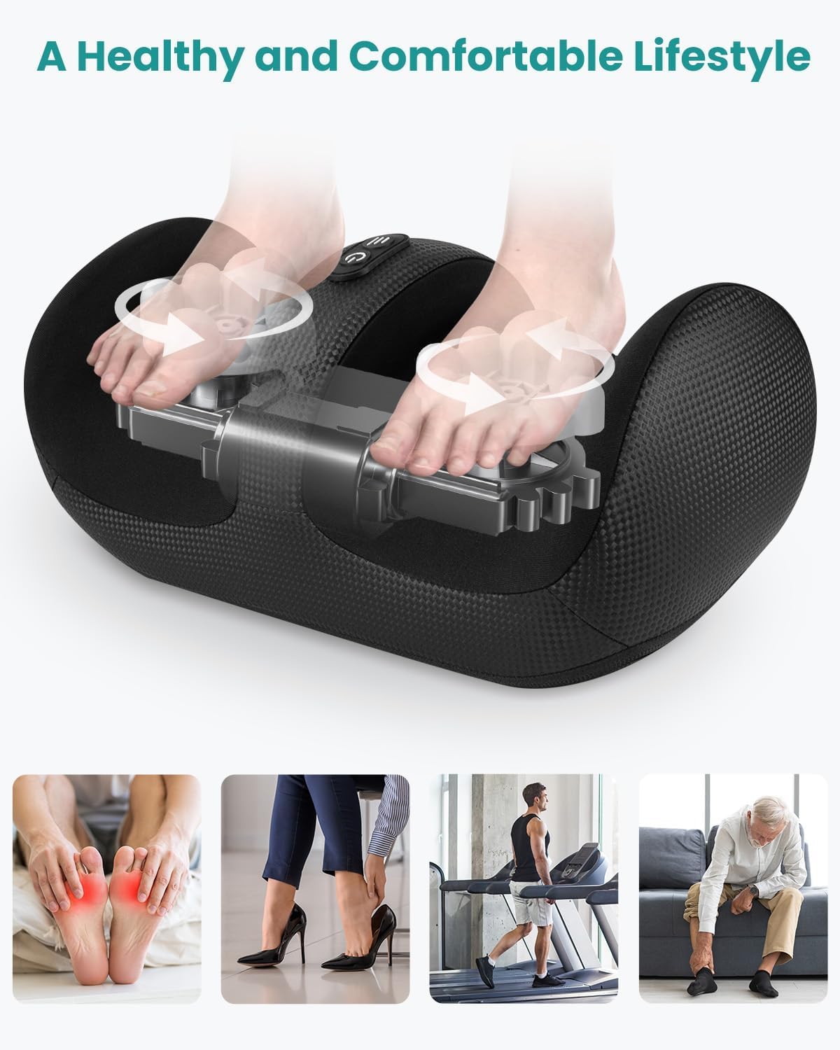 Nekteck Heated Foot Massager With Roller