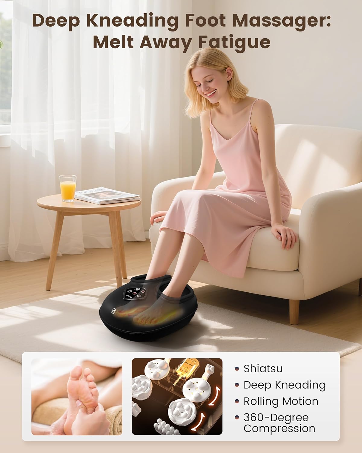 Helps readers judge how much space it takes and how practical it is for bedside or living-room use.