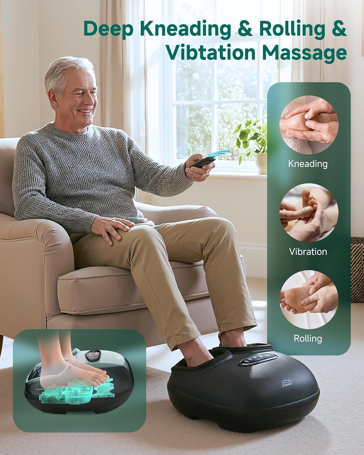 Build, chamber shape, and how the device is meant to hold the feet during use.