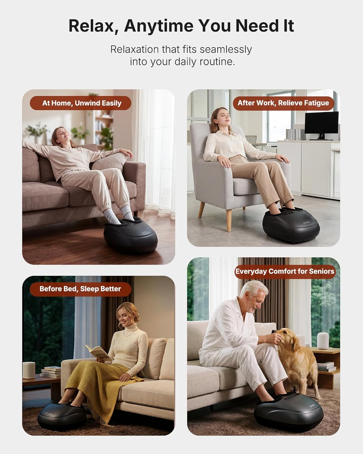 Knqze Shiatsu Foot Massager With Heat