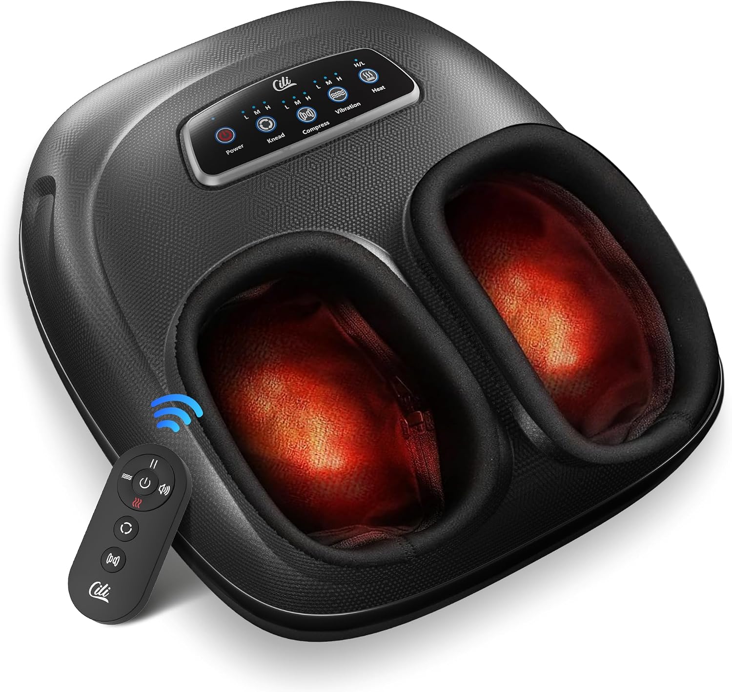 Overall product design, size impression, and first-look positioning as a premium heated foot massager.