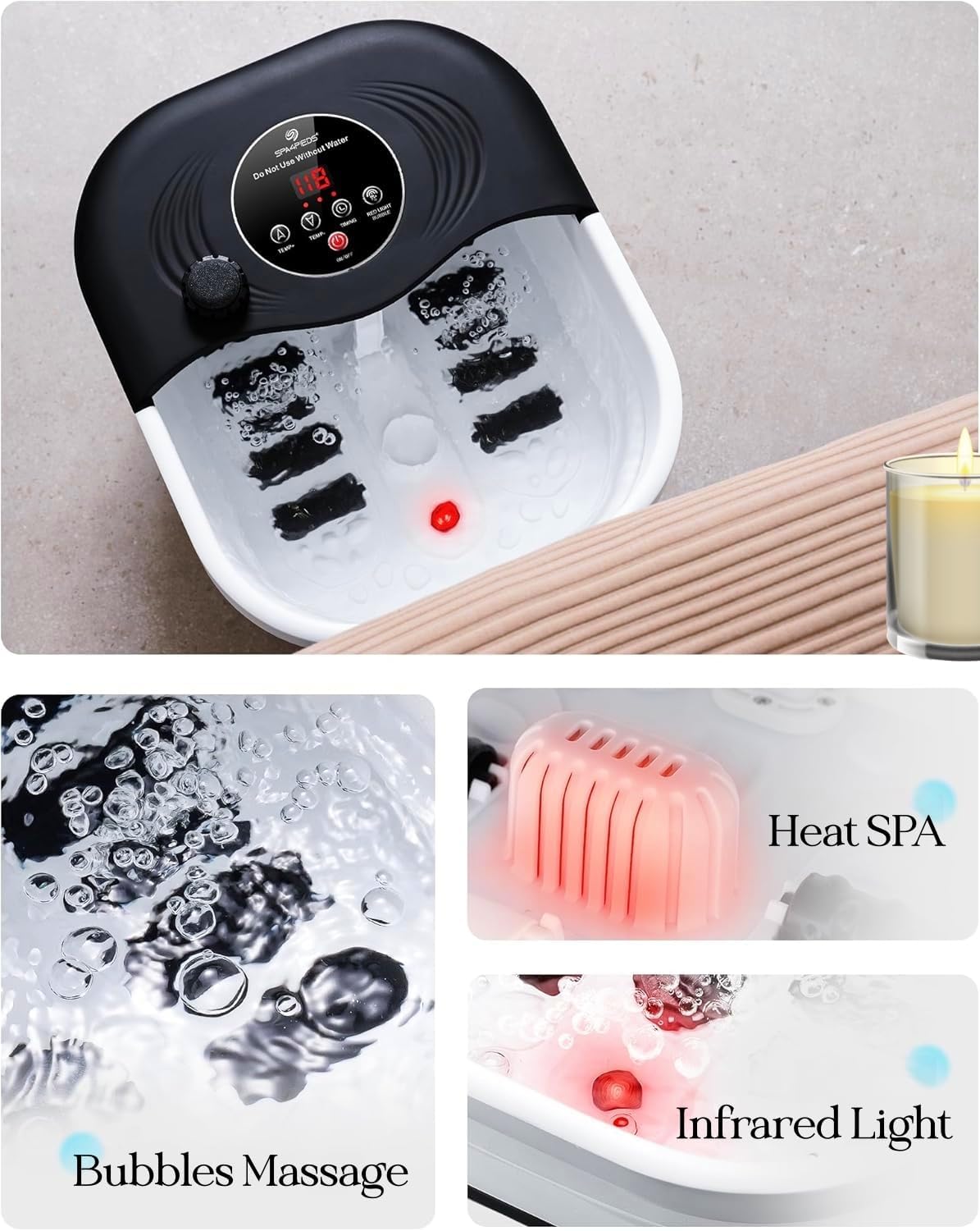 Spa4Pieds Heated Collapsible Foot Spa