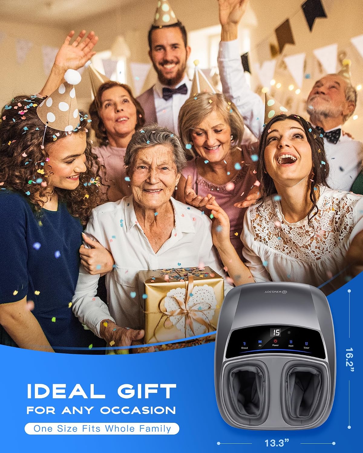 Kingjoy Shiatsu Foot Massager With Heat