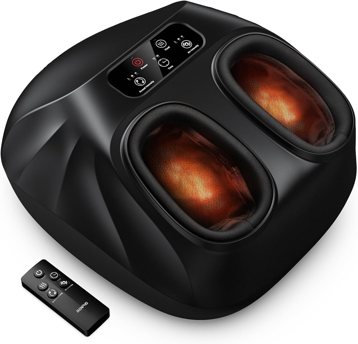 Overall design, size impression, and first-look product positioning as a heated shiatsu foot massager.