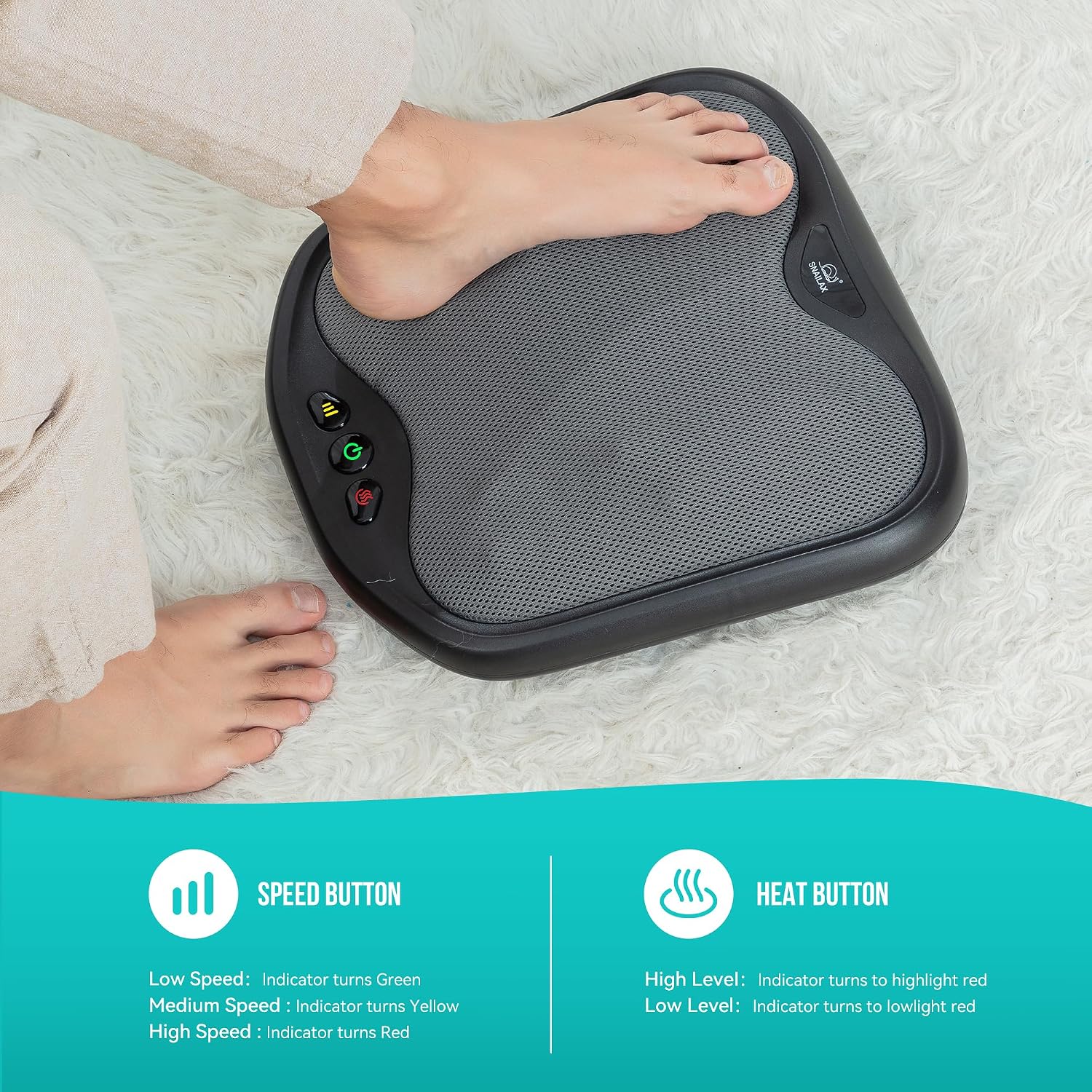 Controls, construction, and how the unit is operated or positioned during use.