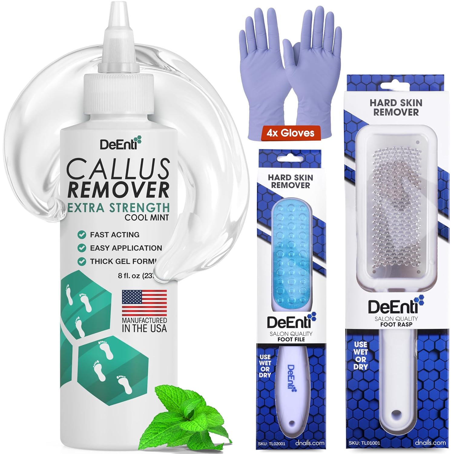 Highlights the complete kit and reinforces the value of getting multiple foot-care items in one purchase.
