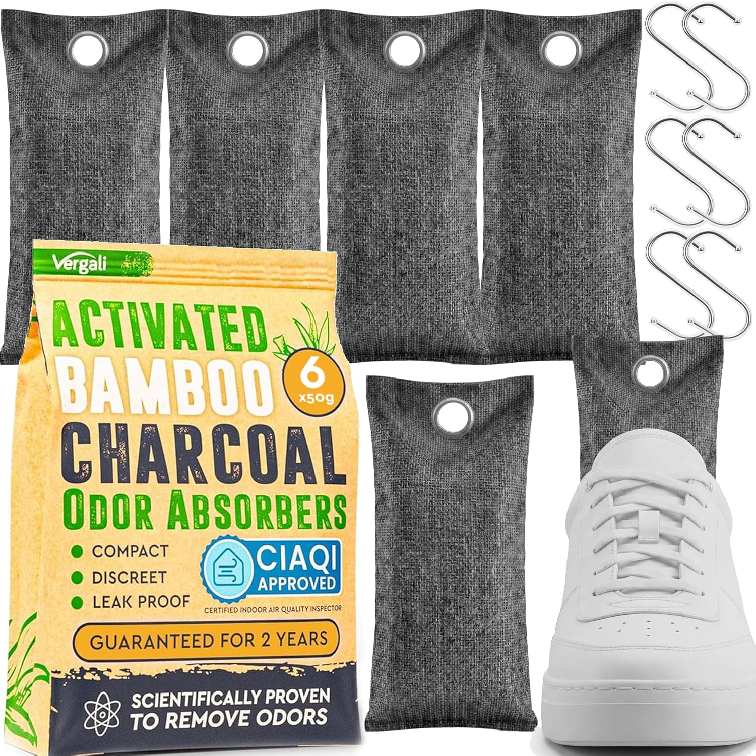 Vergali Activated Charcoal Shoe Odor Bags