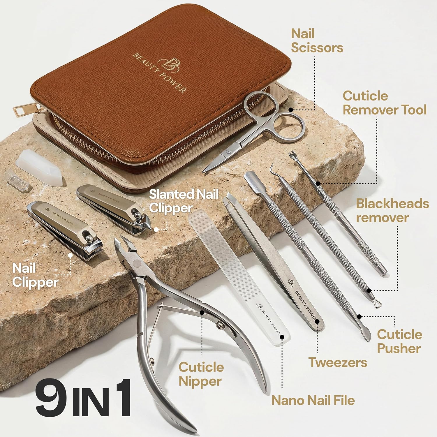 Beauty Power 9 Em 1 Kit de Manicure e Pedicure