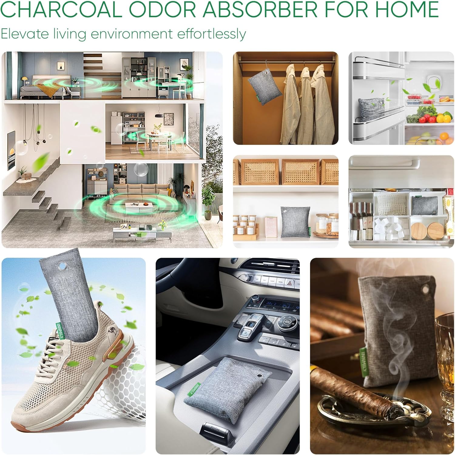 Innmily Bamboo Charcoal Shoe Deodorizer