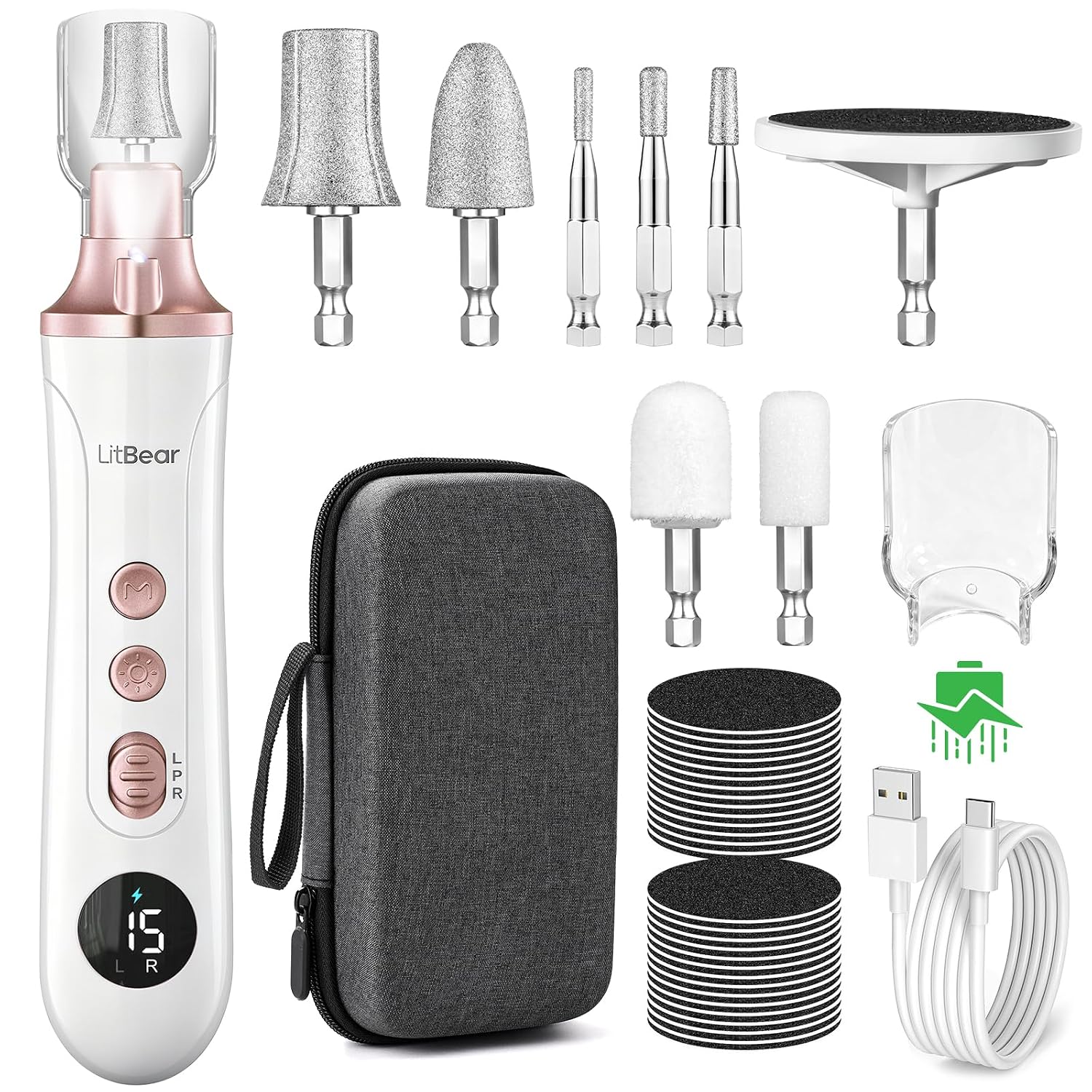 Overall product presentation, cordless form factor, and clean white finish.