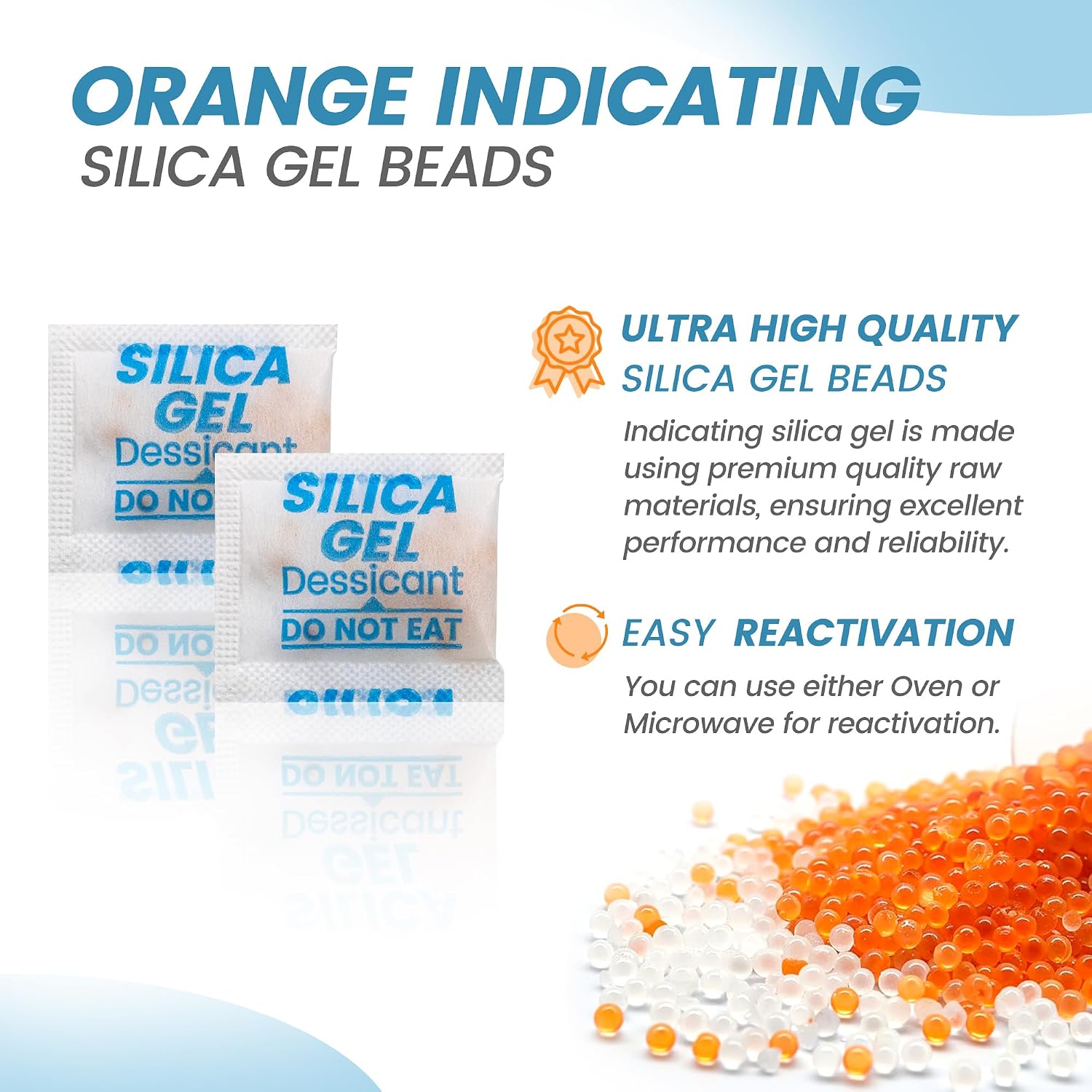 100 Pack 1G Silica Gel Packets