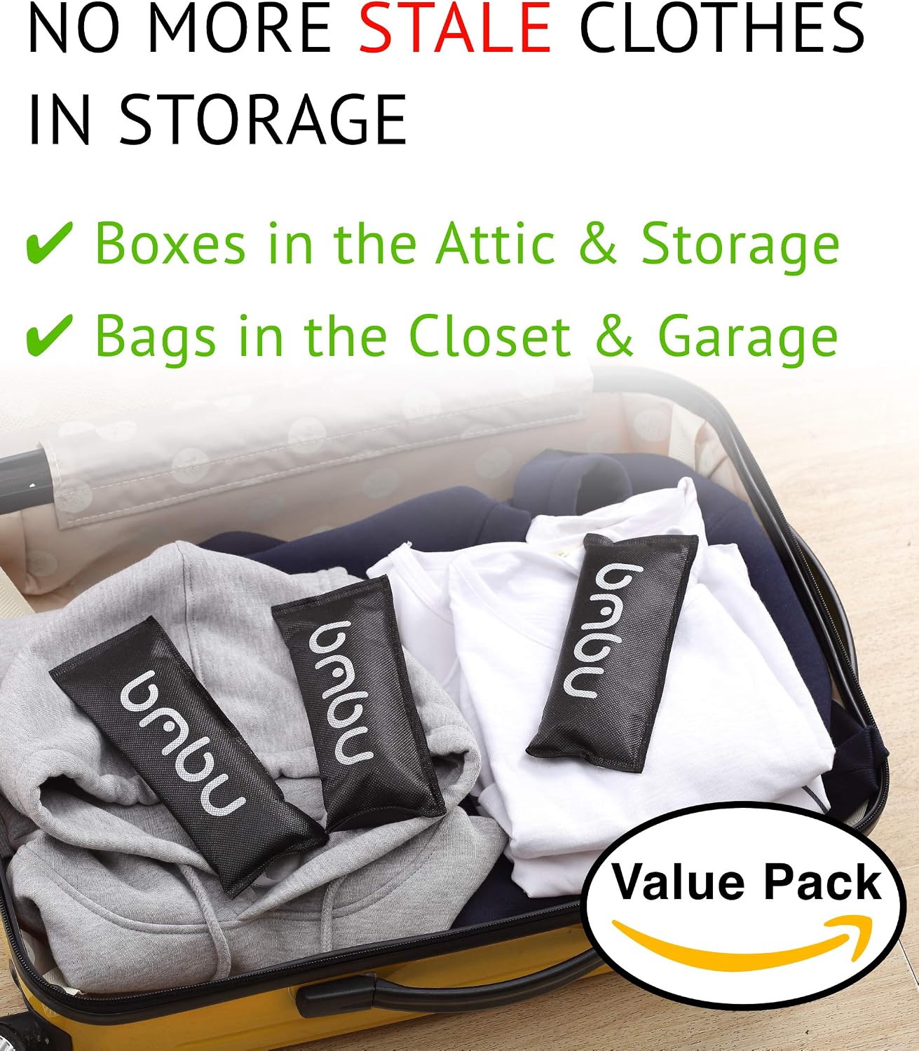 Highlights the 12-pack value and the ability to deploy bags in multiple places at once.