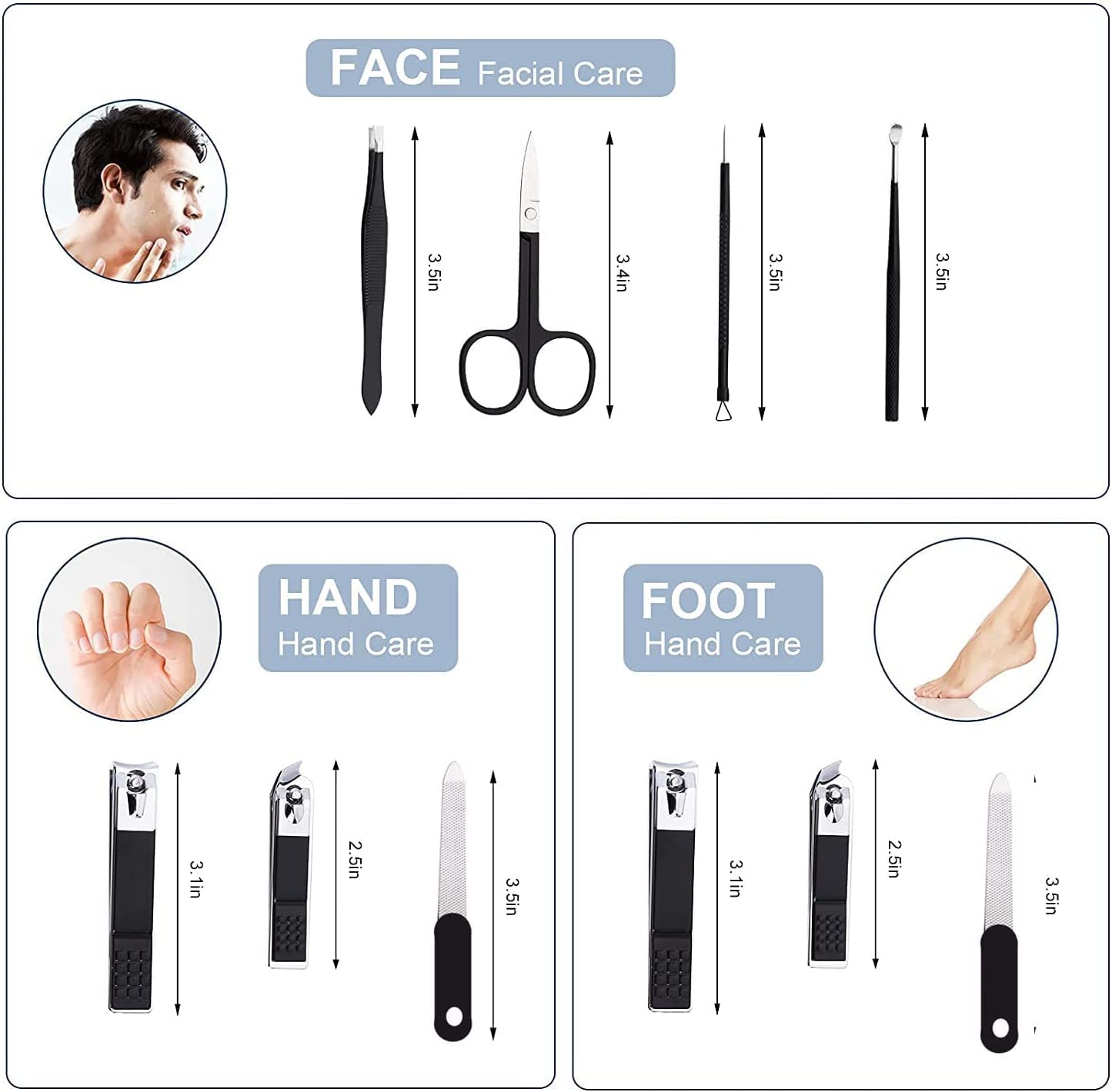 Supports the giftability angle and the compact nature of the kit.