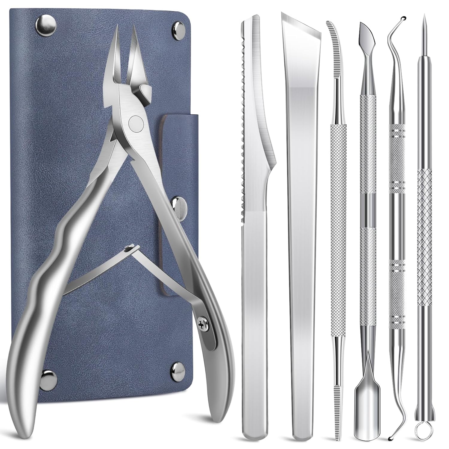 Shows the full scope of the kit, helping readers immediately understand the number of tools and the portable case.