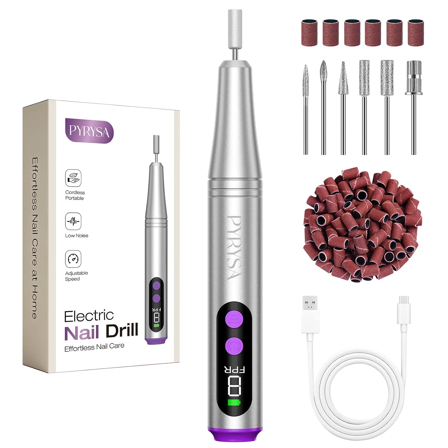 Pyrysa Cordless Electric Nail Drill