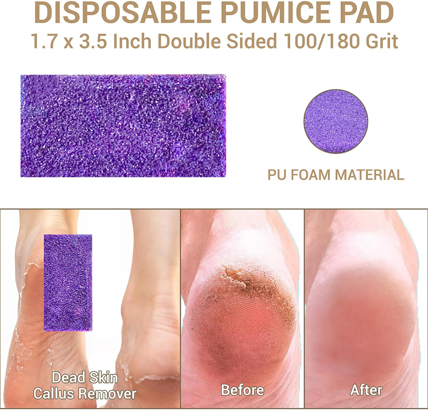 Helps explain the abrasive surfaces and the functional design of the file, pumice pad, and buffer.