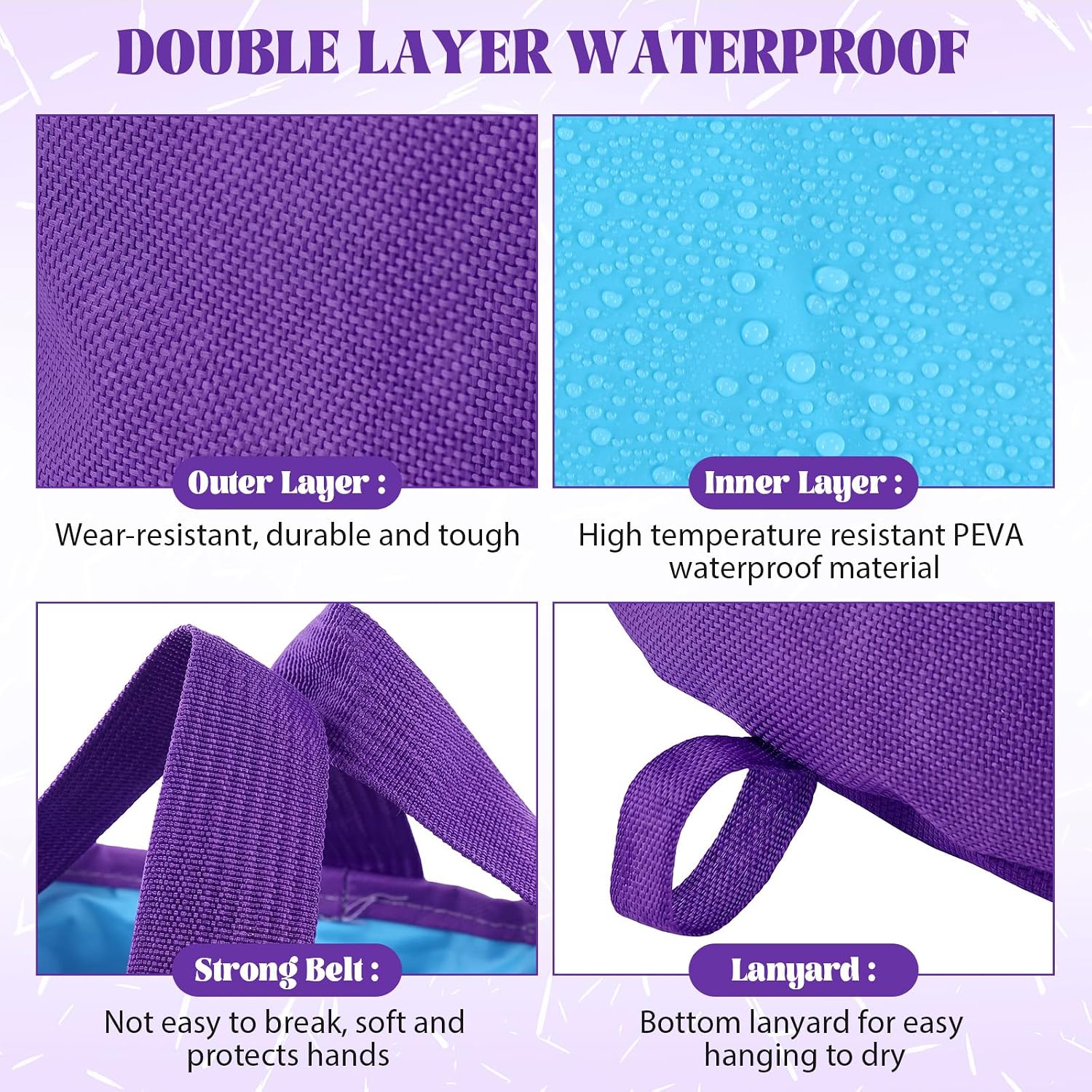 Filltouch Foldable Foot Bath Kit, Purple