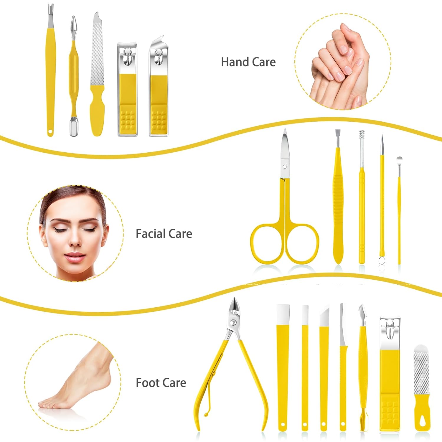 Teamkio 18 Peças Kit Manicure e Pedicure