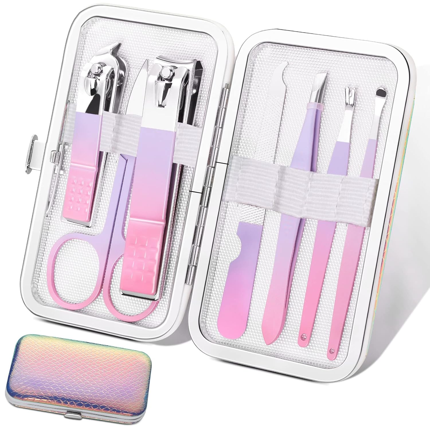 Aceoce Manicure Pedicure Kit With Travel Case