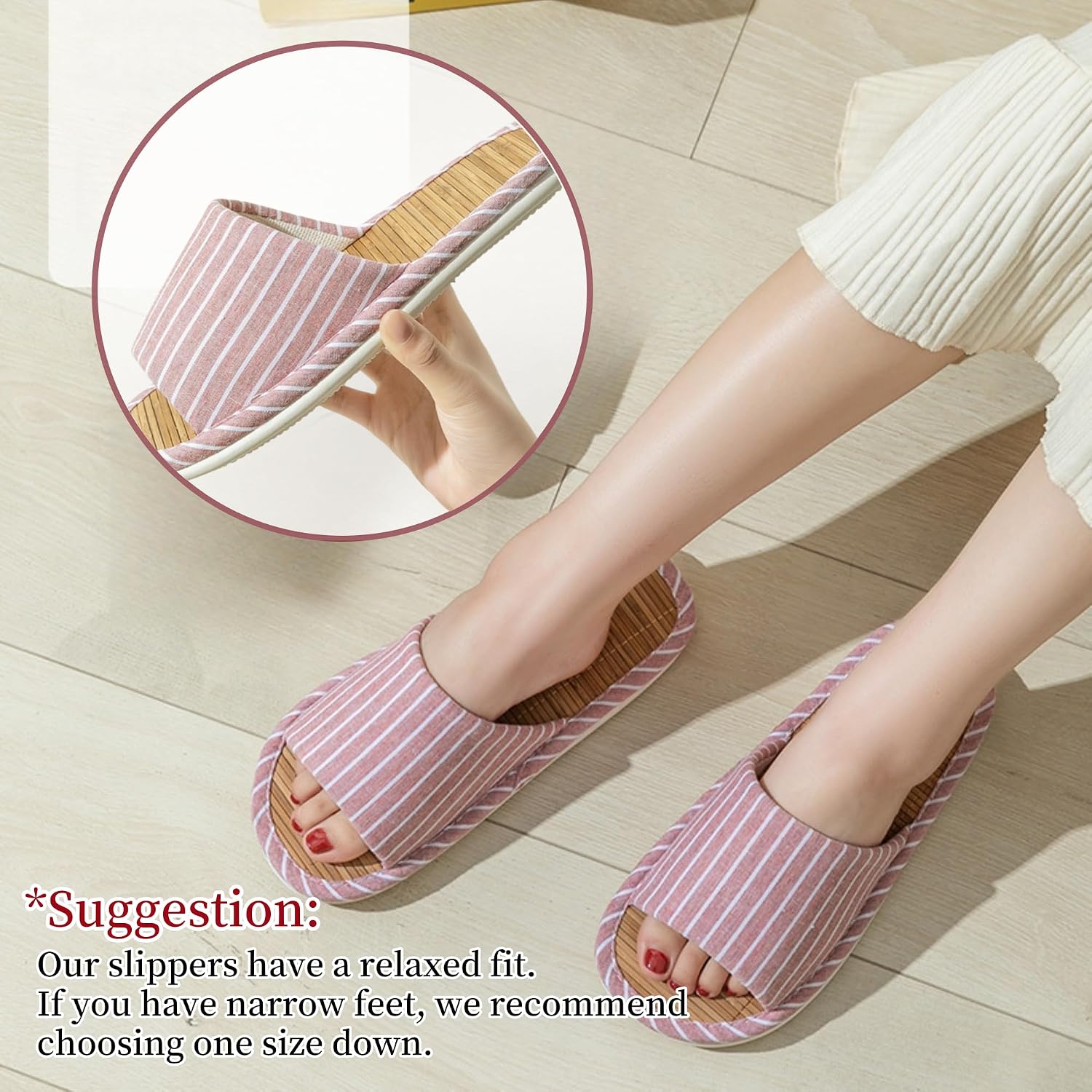 Skytrax Comf Bambu Slippers para Casa