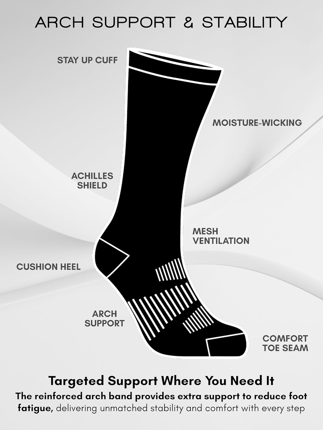 Glacier Performance Men’s Crew Socks 4-Pack
