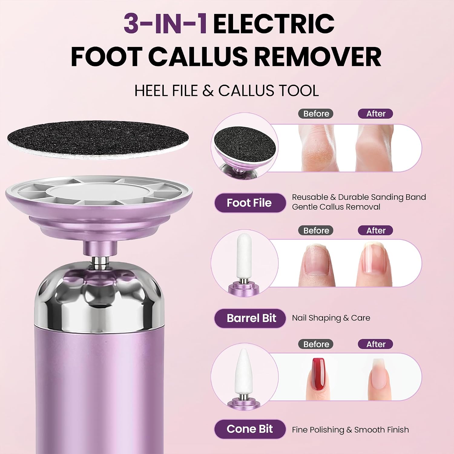 Electric Callus Remover For Feet, 5 Speeds