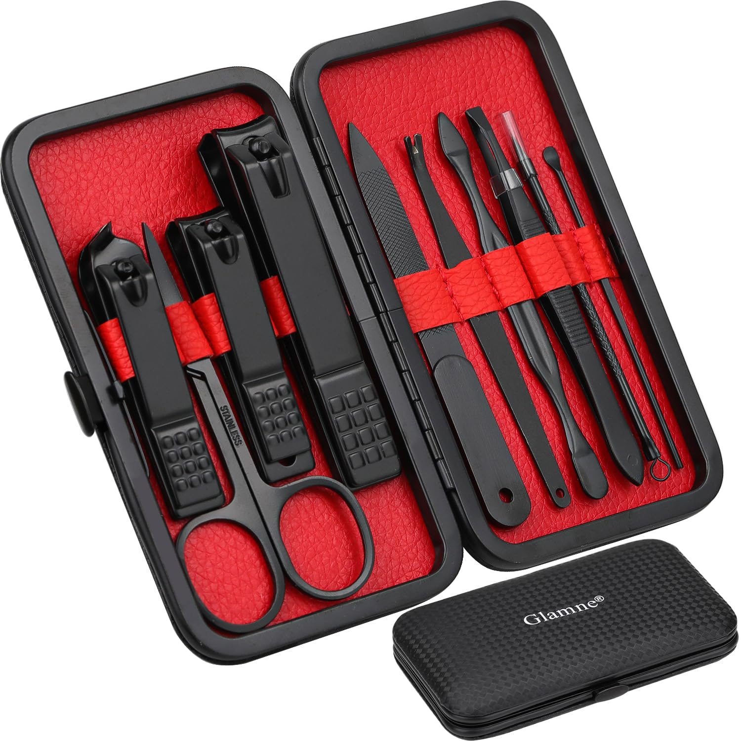 Glamne Manicure Set 10-In-1 com Estojo