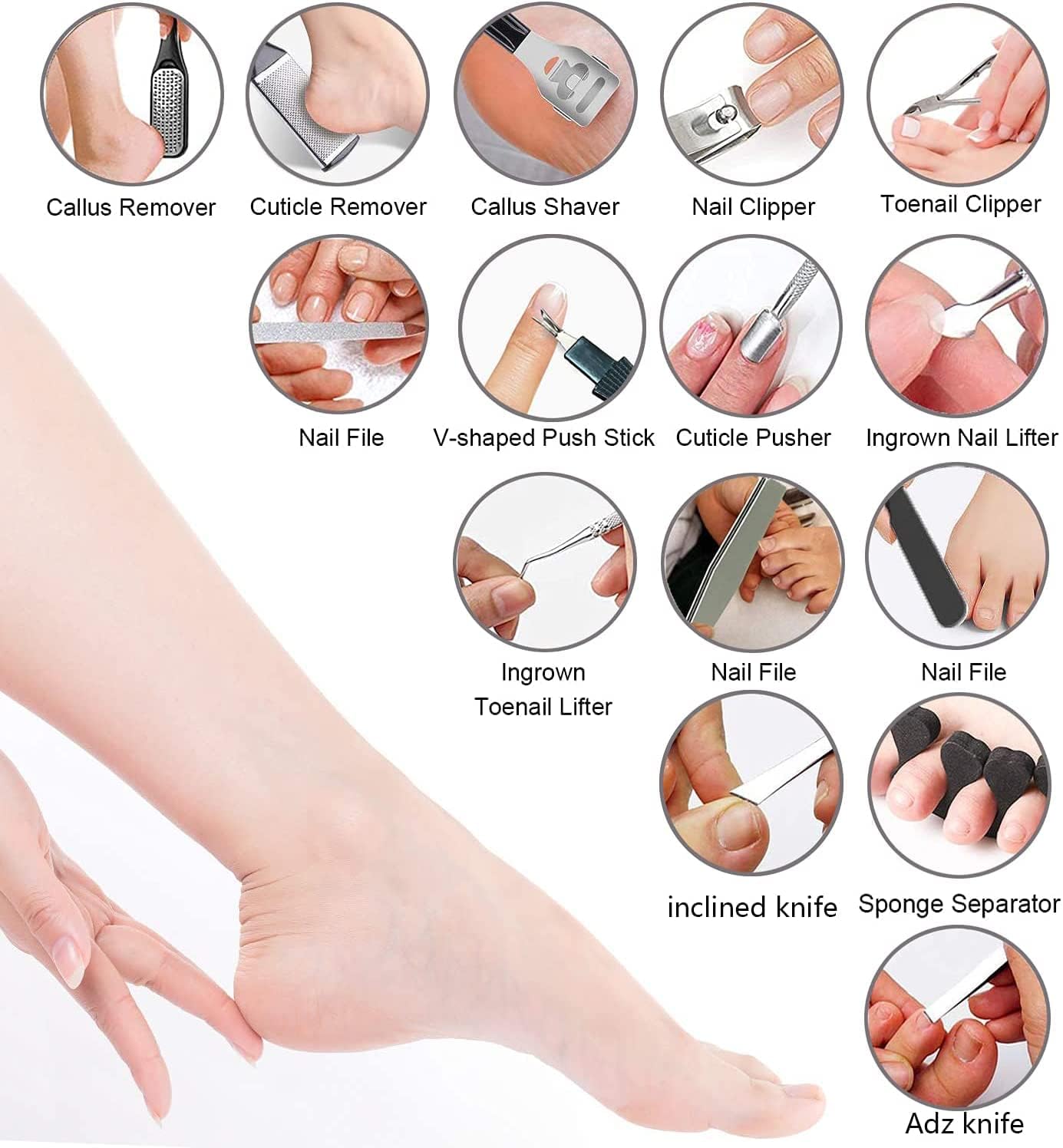 Ekocsio 36-In-1 Pedicure Kit