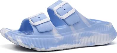 Kuailu Womens Recovery Sandals Comfortable Arch Support Adjustable Slides
