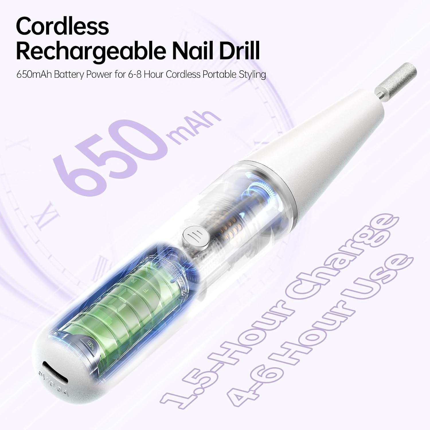 Ccigedy Cordless Electric Nail Drill