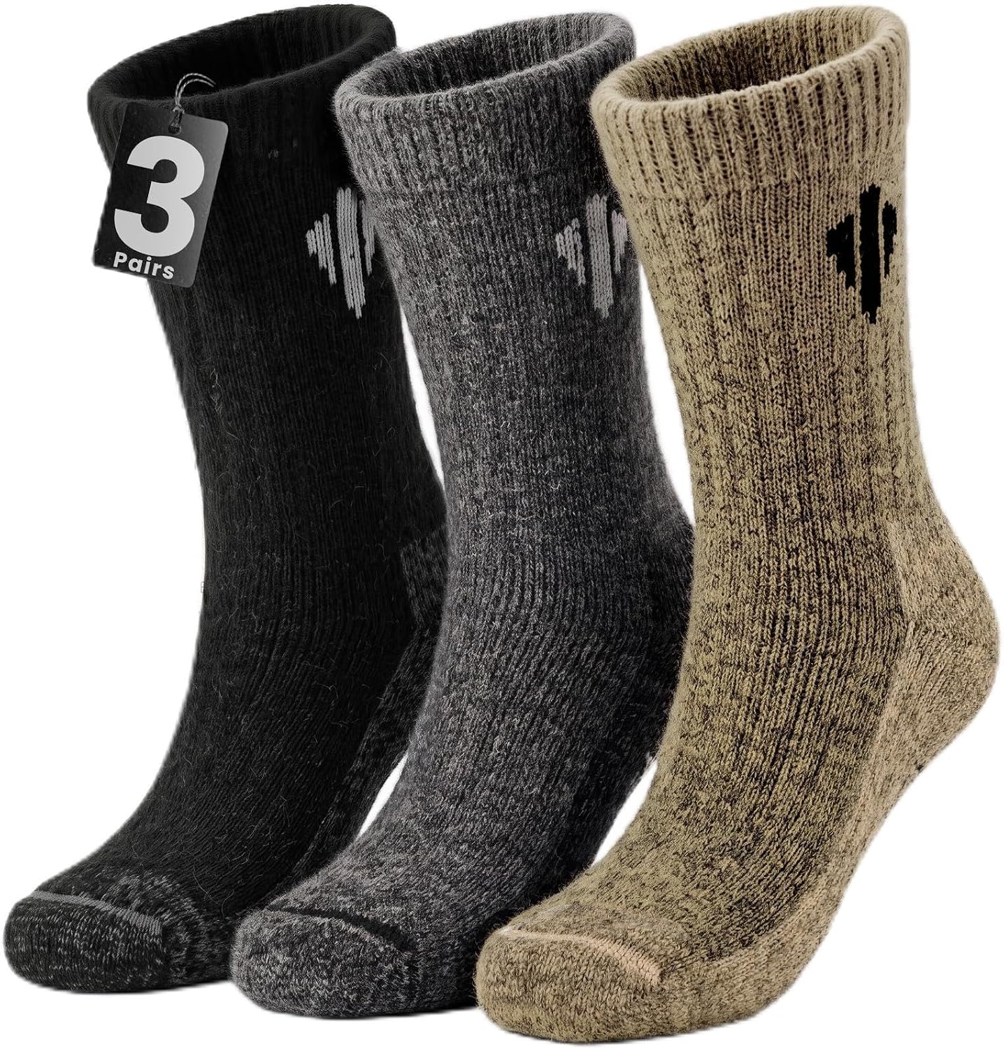 Heat Equation Alpaca Merino Hiking Socks