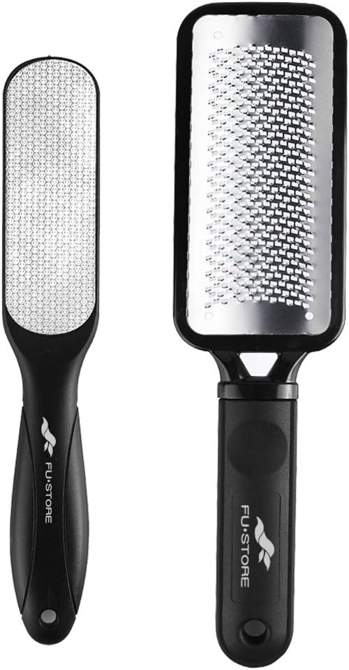Shows the main product composition and helps confirm that this is a 2-pack stainless steel foot file set.
