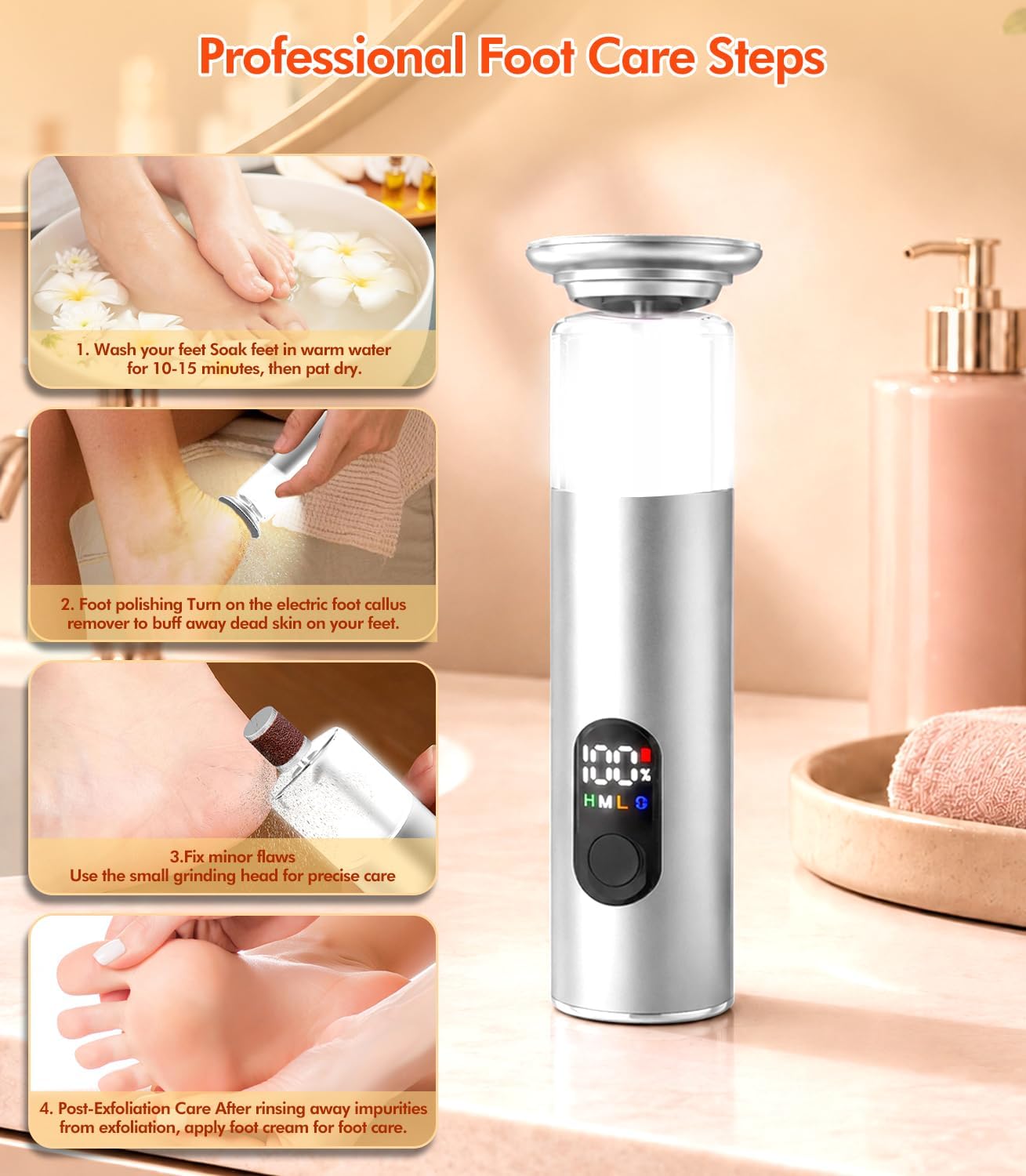 Msdqqtiy Electric Foot Callus Remover