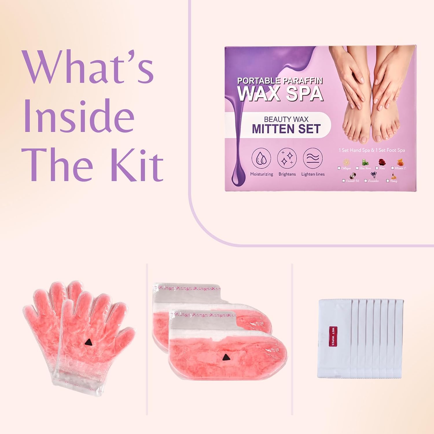 Kit de Parafina para Mãos e Pés, Rosas