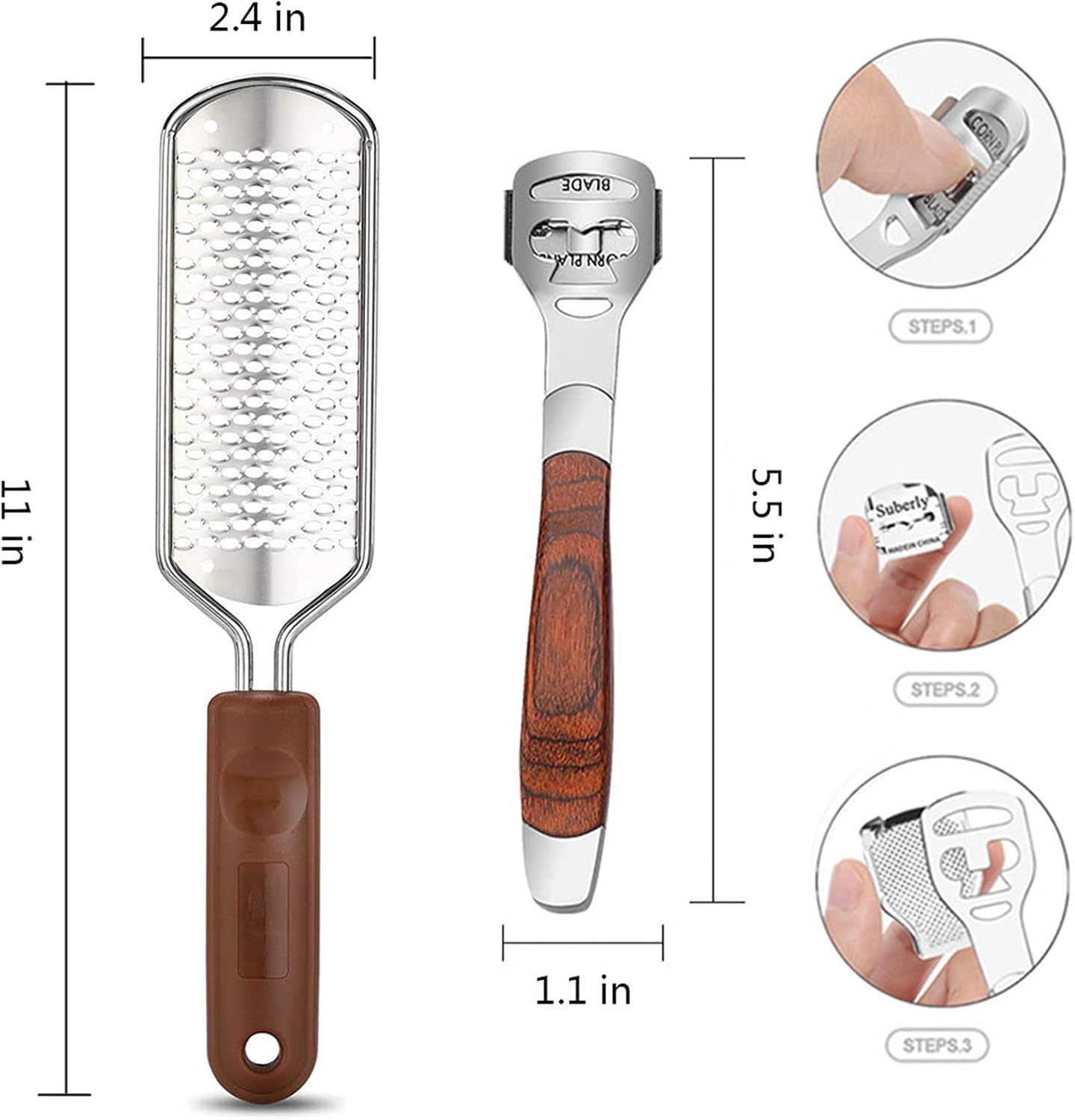Vusoset Foot Rasp Callus Shaver Kit
