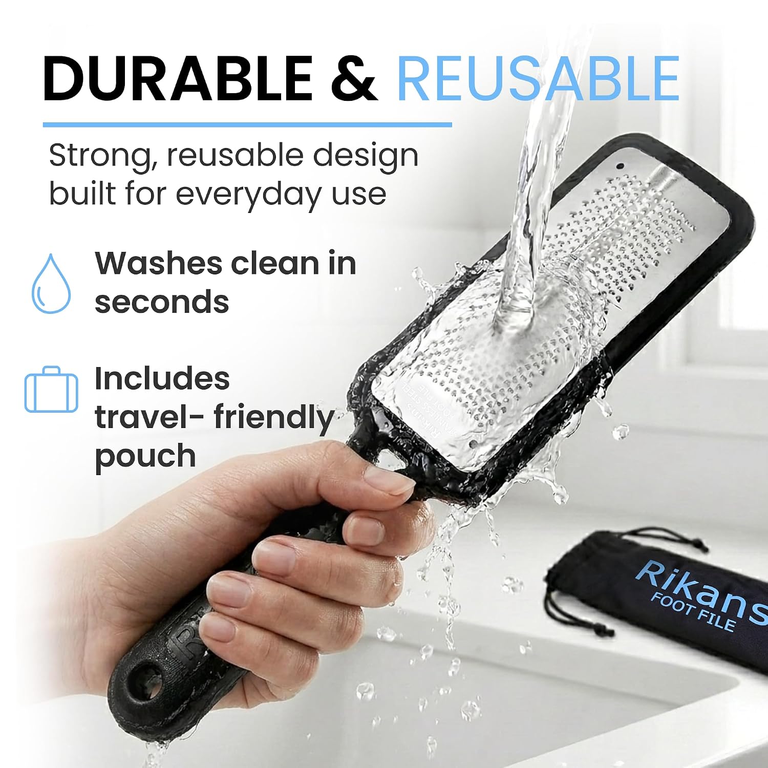 Rikans Colossal Foot File Foot Rasp Callus Remover For Soft Smooth Feet