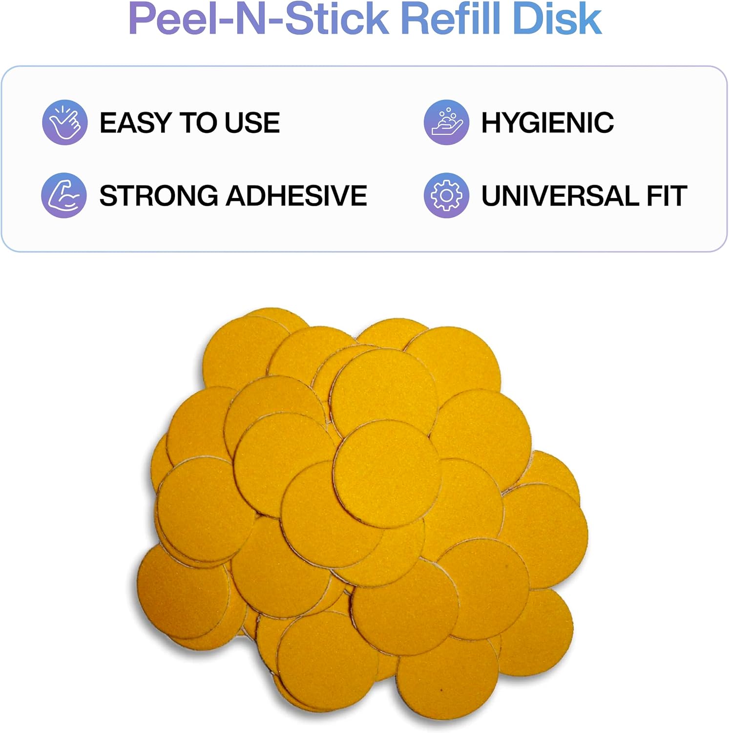 Prostylingtools Peel-N-Stick Foot Callus Remover Refill Disks - Callus Remover For Feet Pedicure Disks Coarse For Electric Foot File, Heel Callus Remover & Dead Skin Remover (Coarse, 100 Ct)