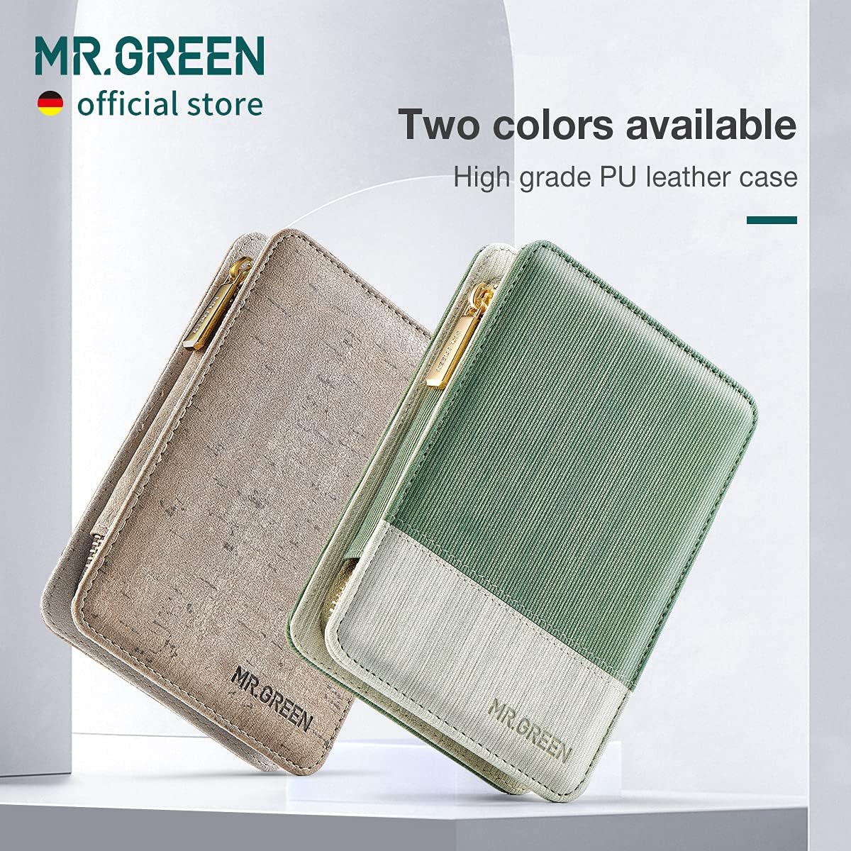 Mr.green Manicure Sets Pedicure Kits Stainless Steel Nail Clipper Personal Care Tools With Pu Leather Case (Green)