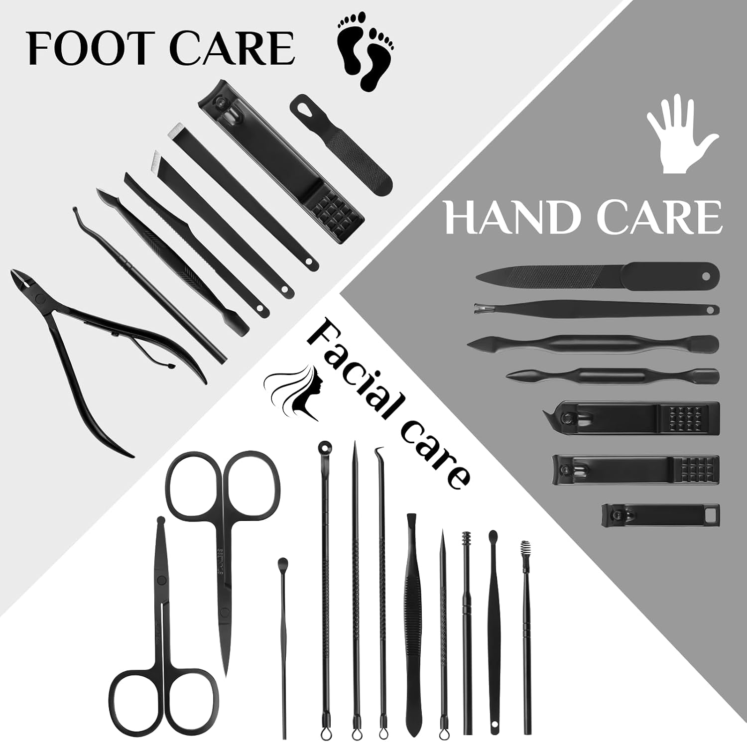 Shows the breadth of included tools and multifunction use.