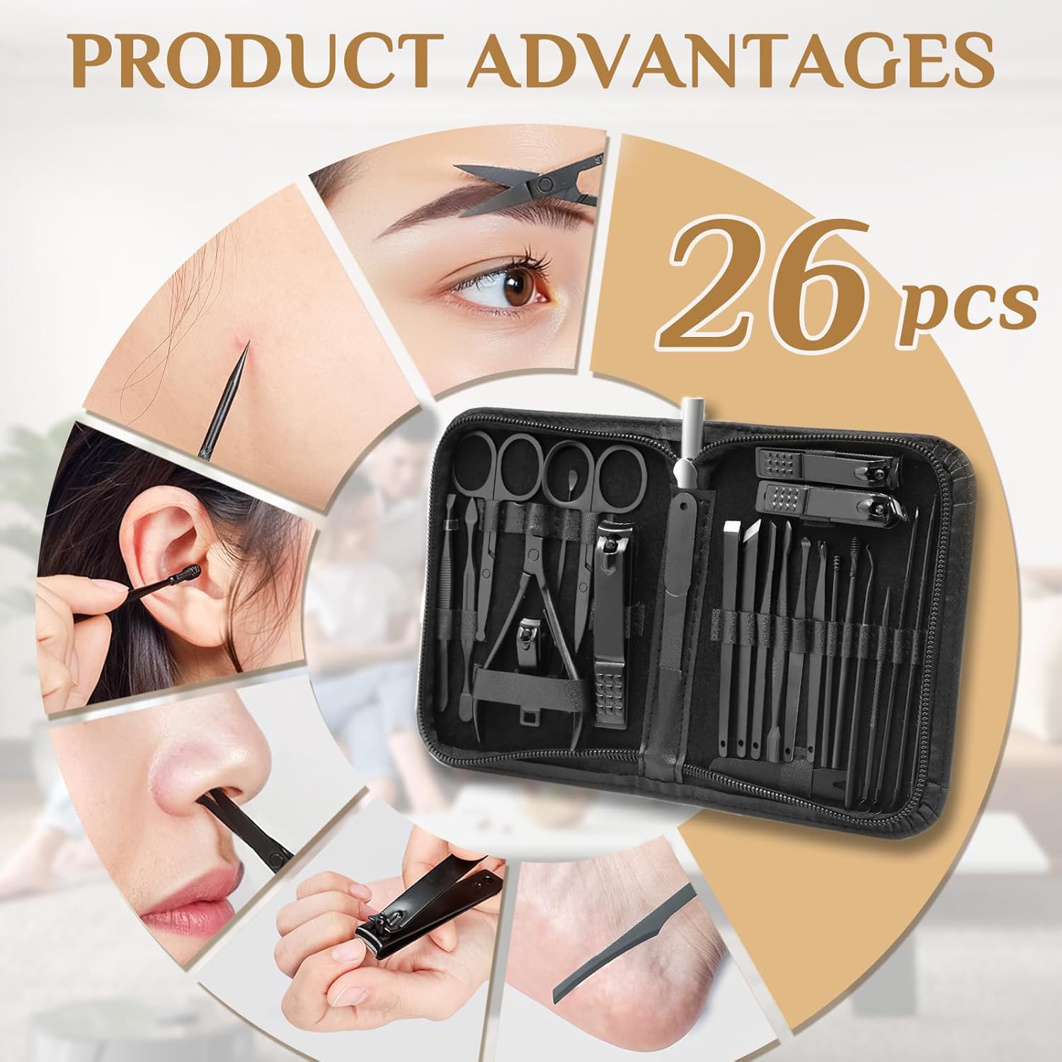 Minkinh Manicure Set com 26 Peças